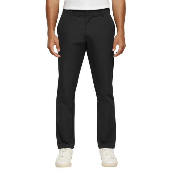 NWOT Banana Republic Mens Black Polyester Flat Front Pants Size 36X32 - Picture 1 of 8